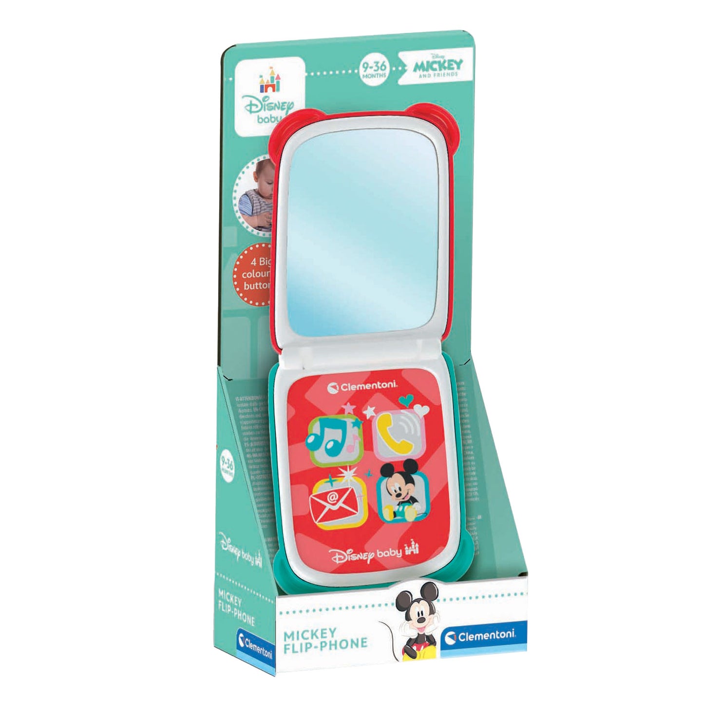 CLEMENTONI Baby Disney Mickey Mouse Phone plegado