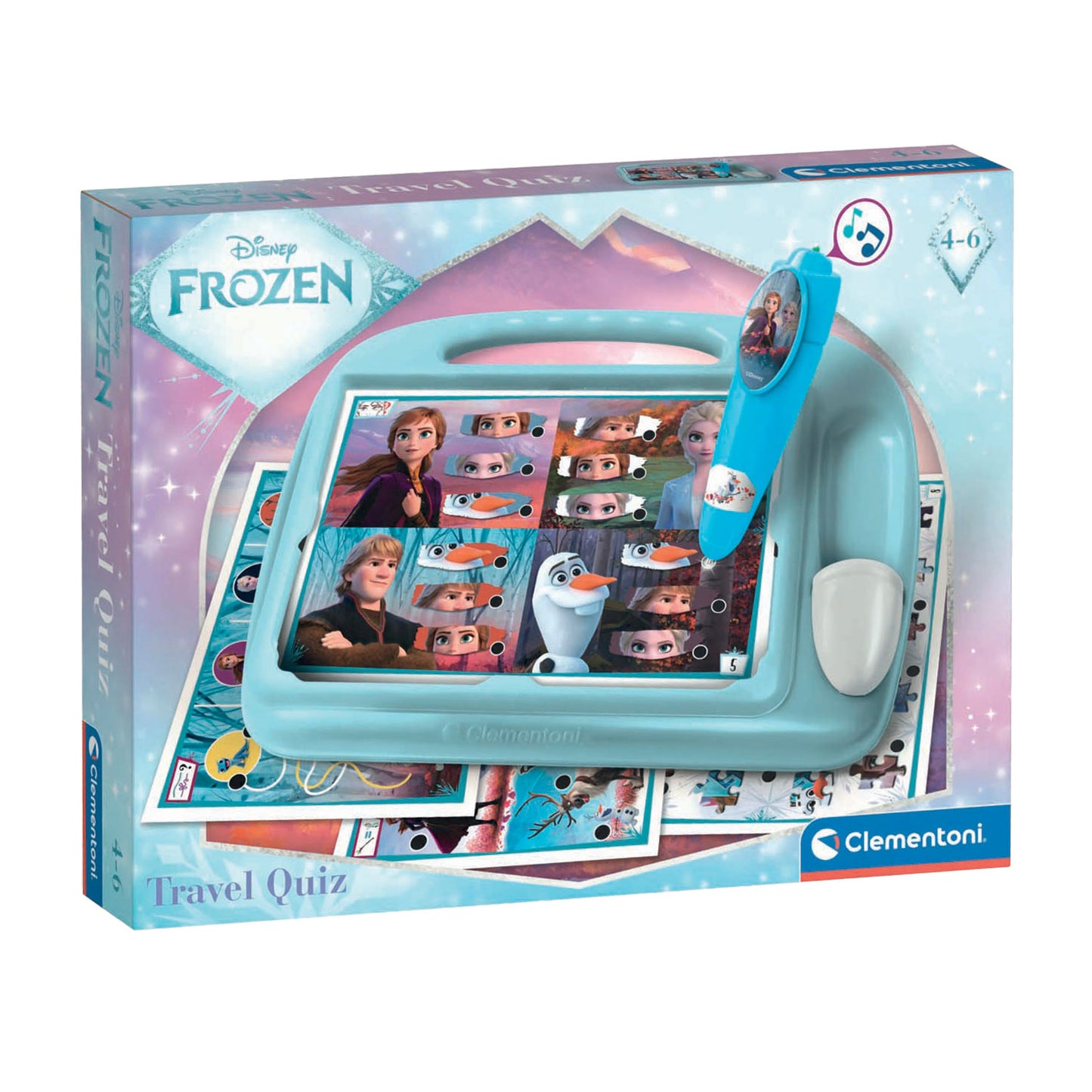 CLEMENTONI Frozen Quizzy Travel Game