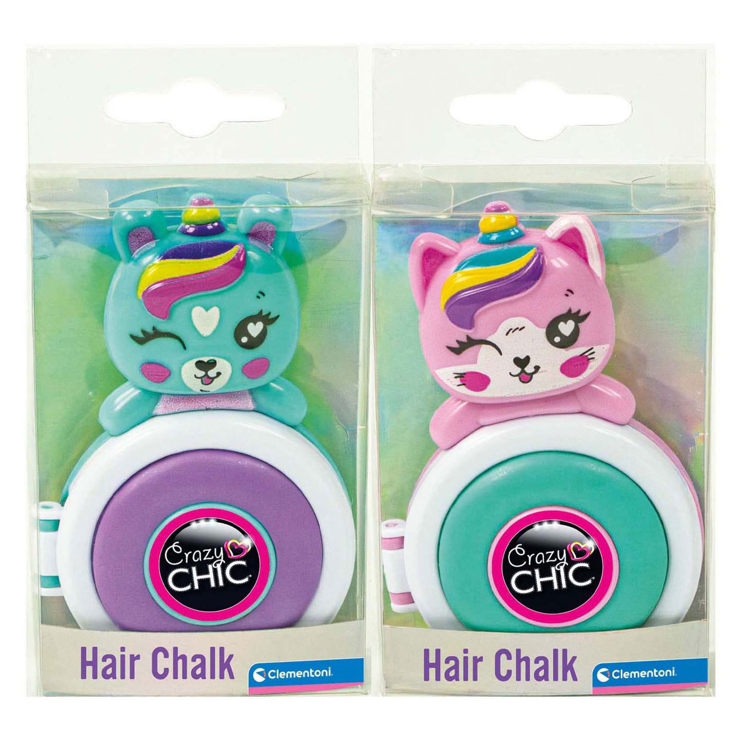 Clementoni Crazy Chic Belluino Calco di capelli Unicorno Blu viola
