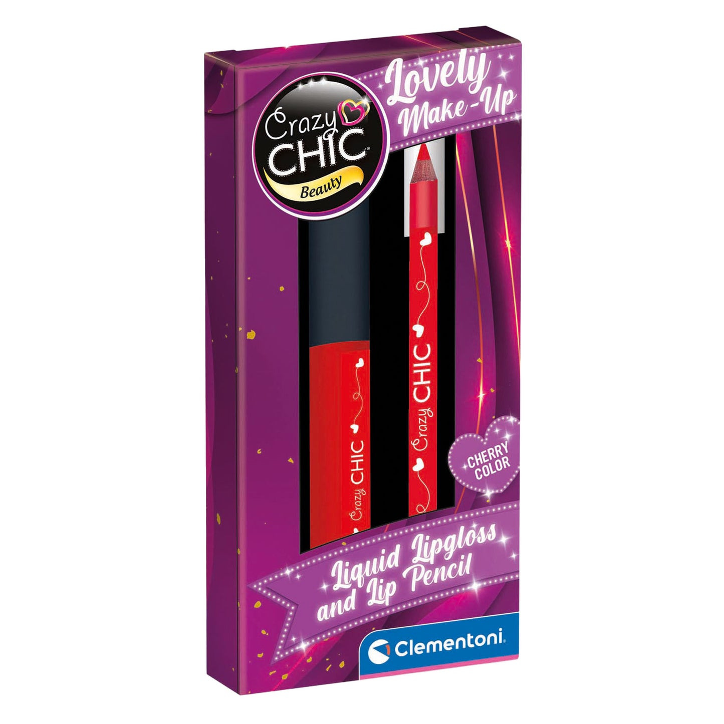 Clementoni Crazy Chic Lipgloss y Lipiner Cherry Red