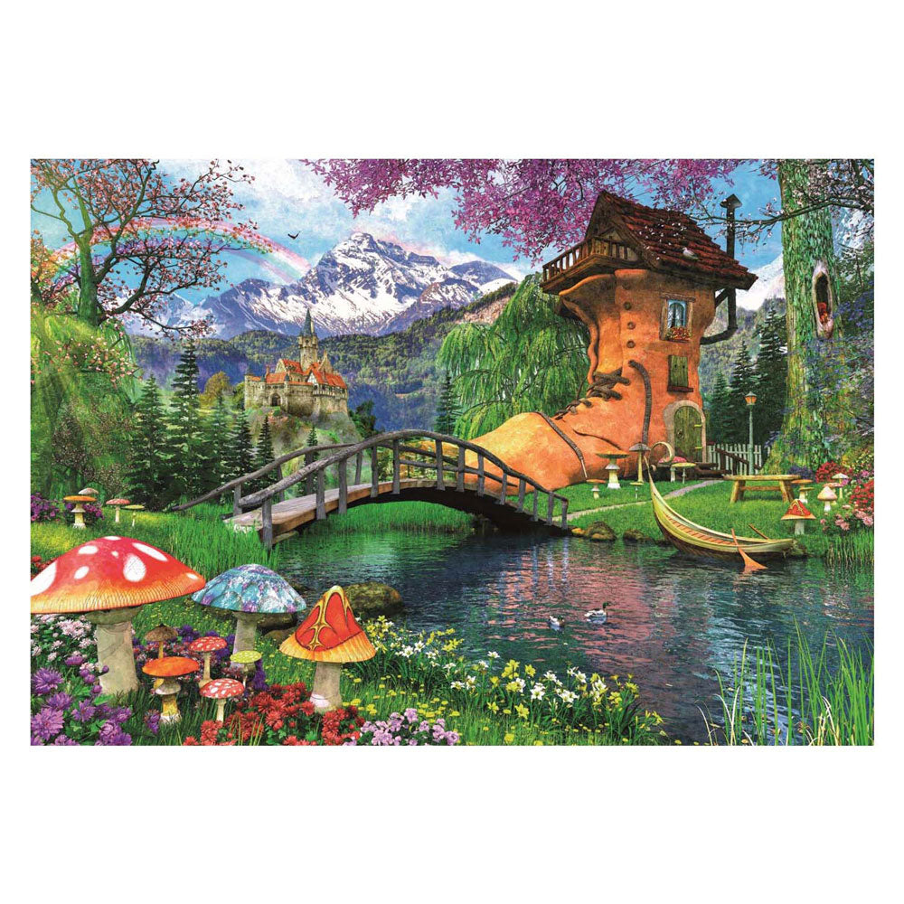 Clementoni puzzle la vecchia casa di scarpe, 500st.