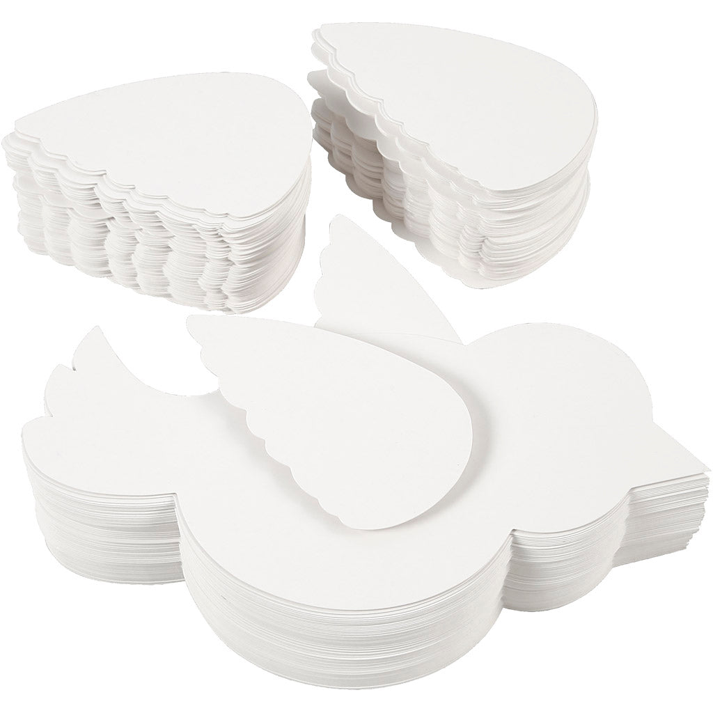 Uccellino aziendale Creativ, l: 25 cm, 400 g, bianco, set da 100 1 scatola
