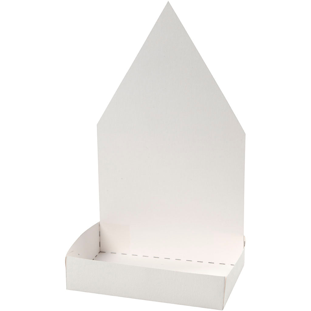 Bin de la compañía Creativ Company con figura, huis, h: 20 cm, blanco, 6 set 1 caja