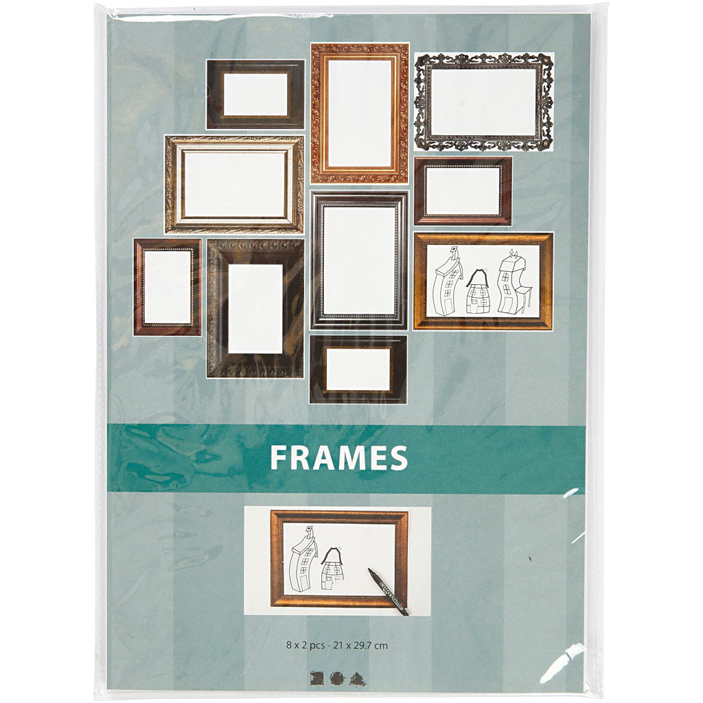 Creativ Company Lists, AFM 26.2x18.5 cm, Metallic colors, 16 DIV sheets 1 box