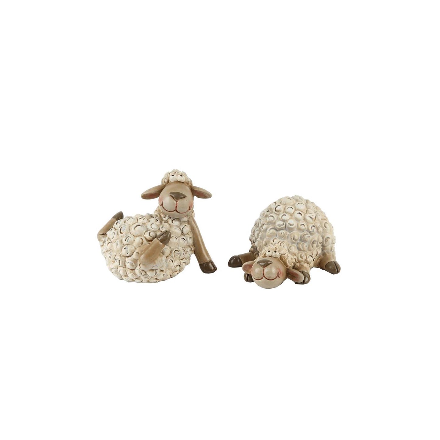 Figura oveja beige pequeña 14x11,5x7,5cm