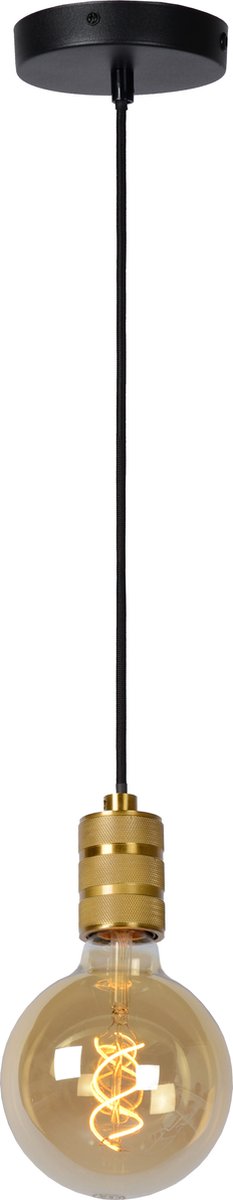 Lucide jova - hanglamp - ø 12 cm - 1xe27 - mat goud messing