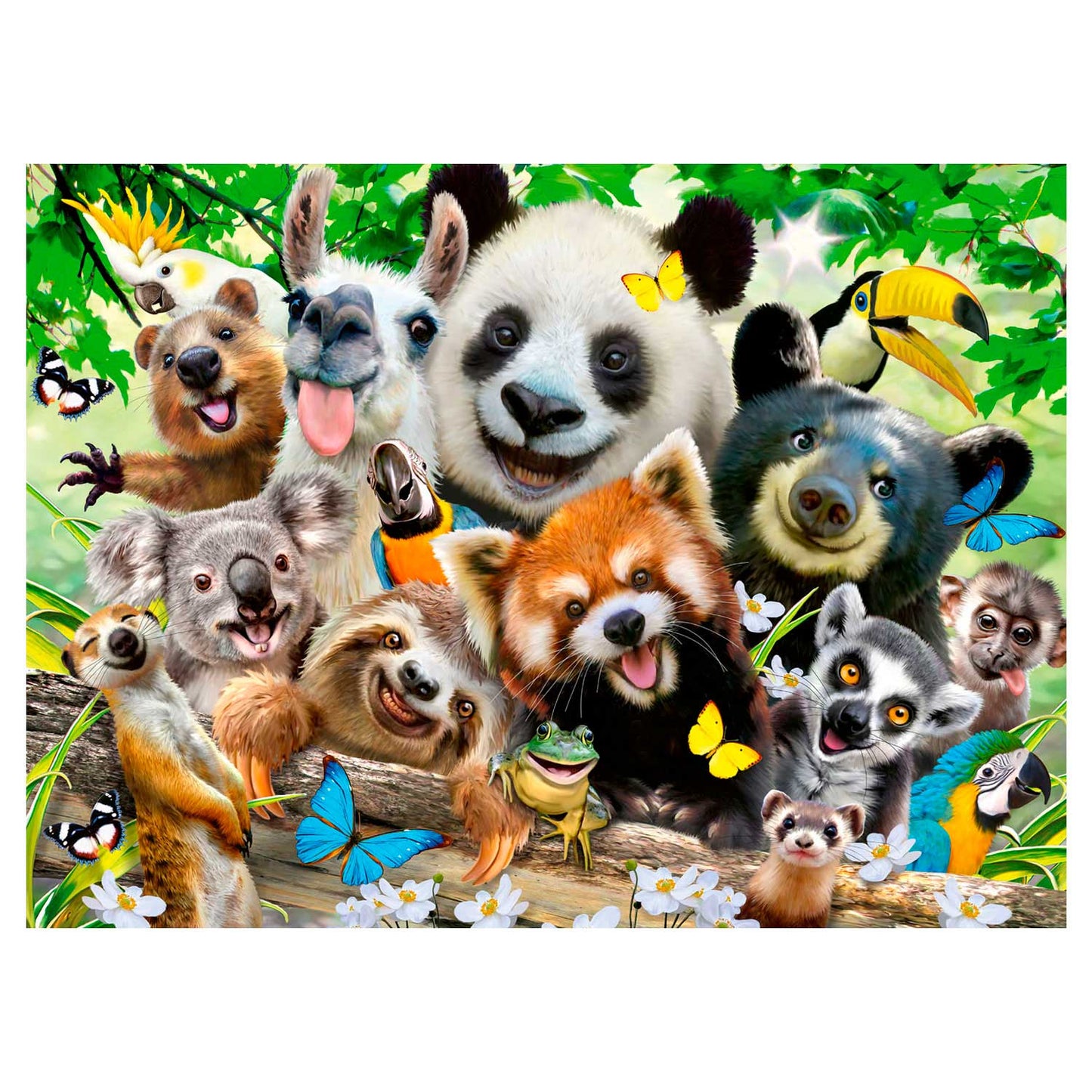 Ravensburger puzzel wildlife selfie 300 stukjes