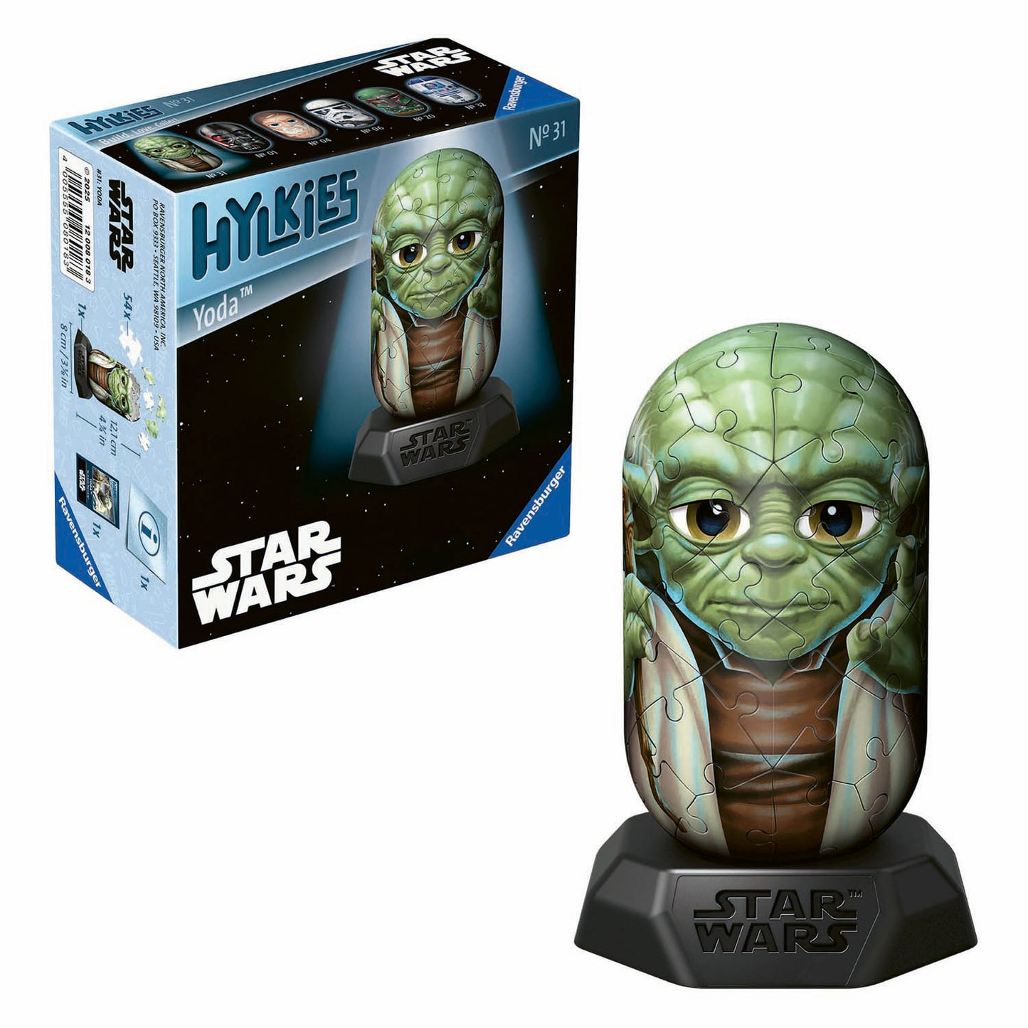 Puzzle 3D Ravensburger Hylkies Star Wars Yoda - 54 pezzi.