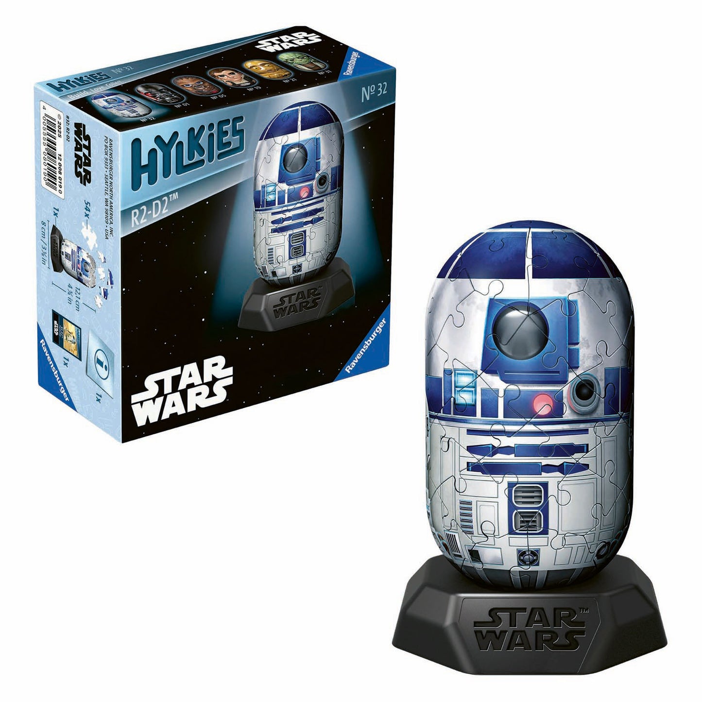 Puzzle 3D Ravensburger Hylkies Star Wars R2D2 - 54 pz.