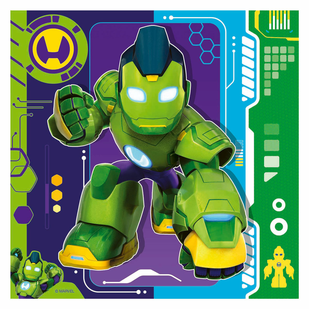 Puzzle Ravensburger Iron Man e i suoi meravigliosi amici - 3x49 pezzi.
