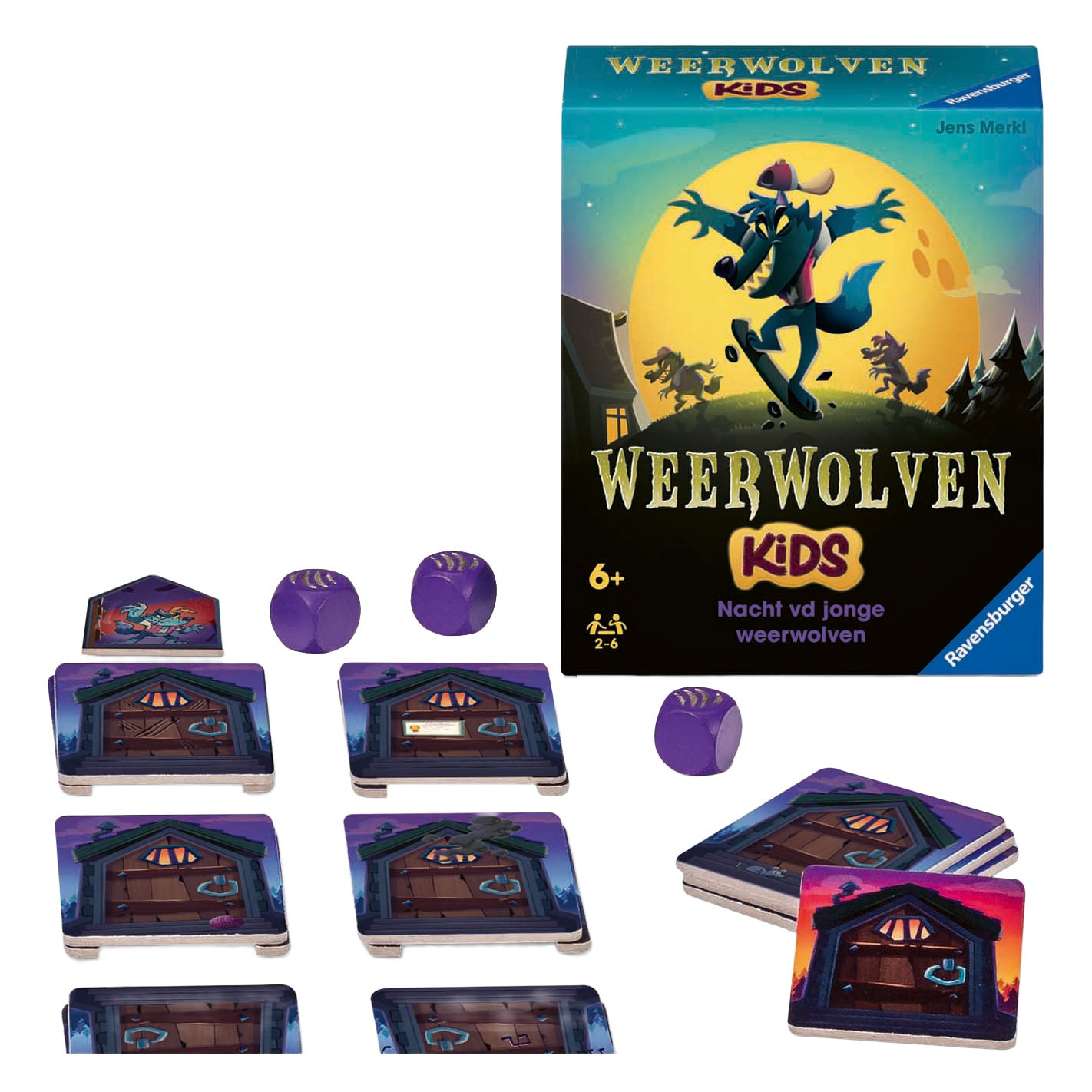 Ravensburger Juego Weerwolven Niños Noche de los jóvenes hombres lobo