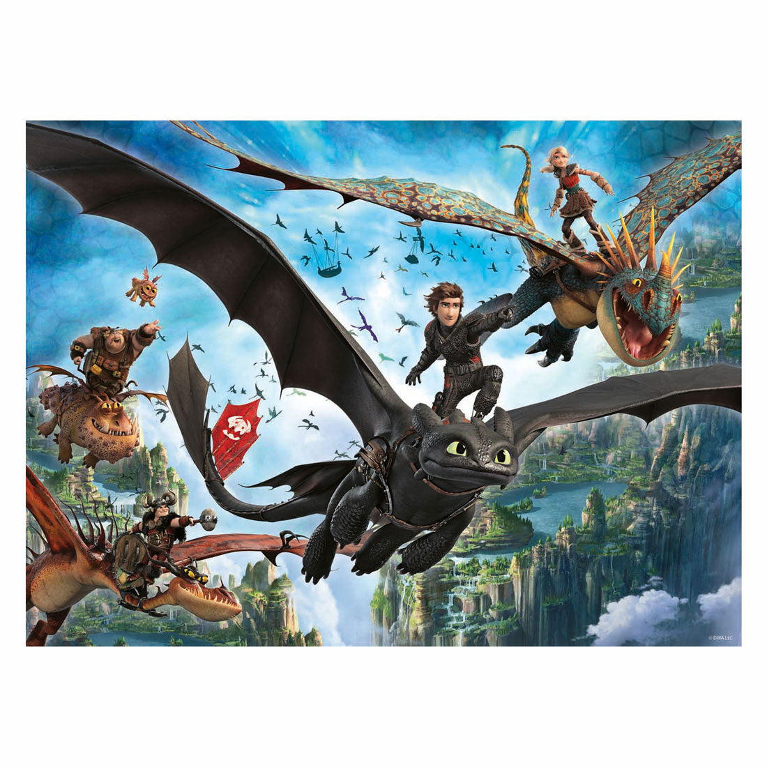 Puzzle Ravensburger draghi ed eroi - 150 pezzi. xxl