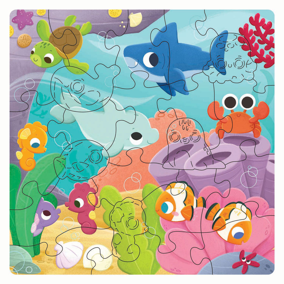 Puzzle in legno Ravensburger animali sottomarini - 22 pz.