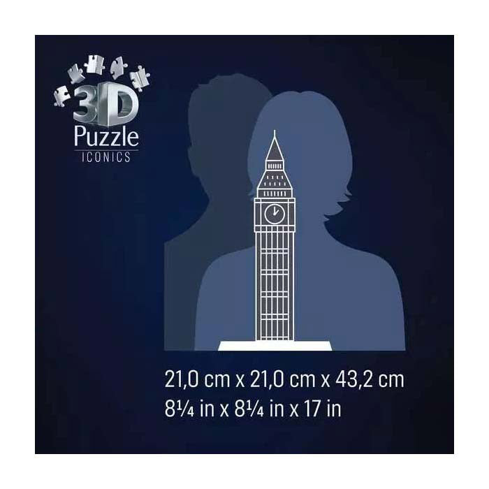 Ravensburger Iconics 3d Puzzle Big Ben con luz