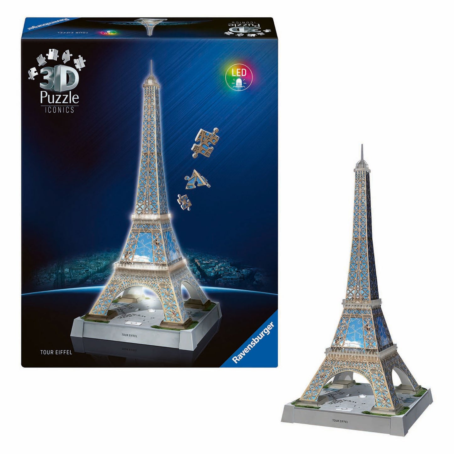 RAVENSBURGER ICONICS 3D PUZLE EIFFEL TOWER CON LUCE