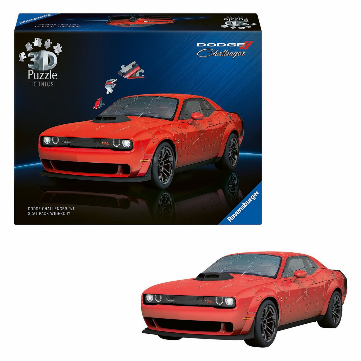 Puzzle 3D Ravensburger Iconics Dodge Challenger - 167 pz.