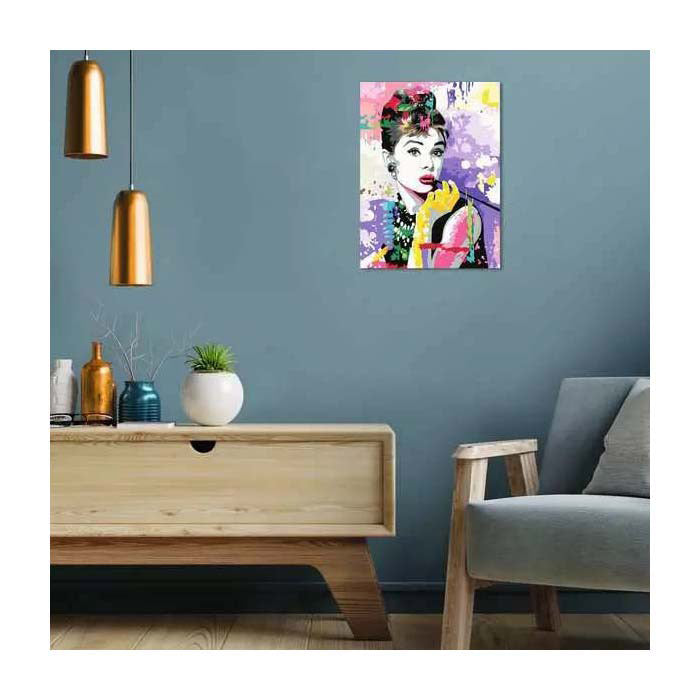 Ravensburger schilderen op nummer set - audrey hepburn canvas kunst.