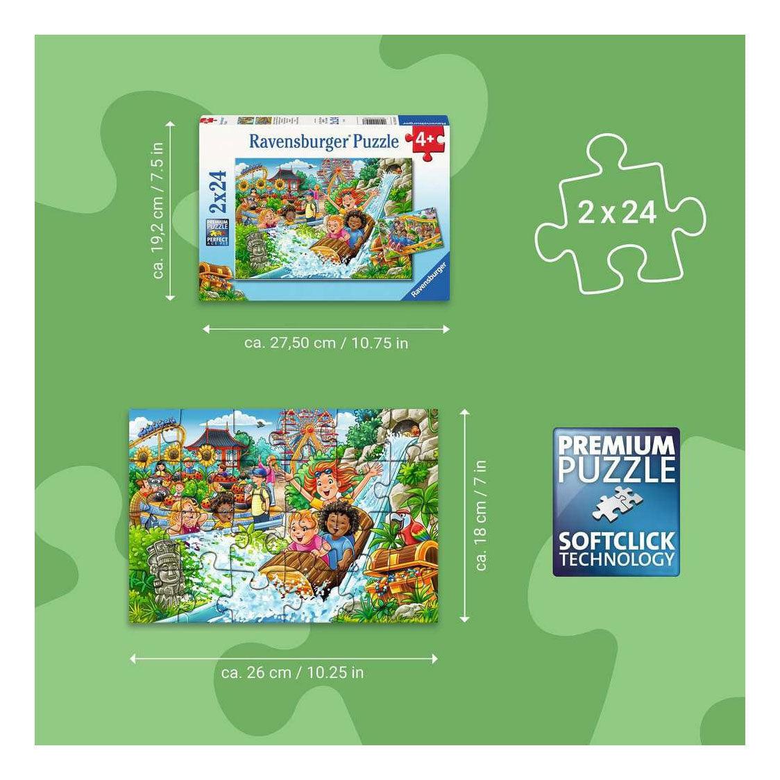 Ravensburger Puzzle Parco Divertimenti 2x24