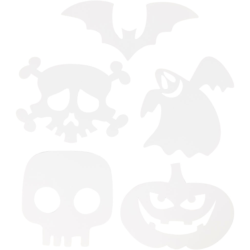 Figure di Halloween della Creativ Company, misura 25x17 cm, 230 g, bianco, 16 pezzi 1 scatola