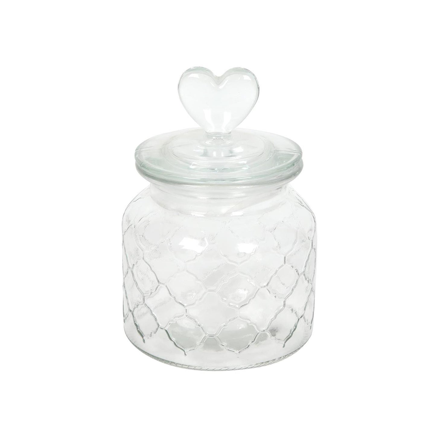 Tarro de cristal corazón 10,5x17cm