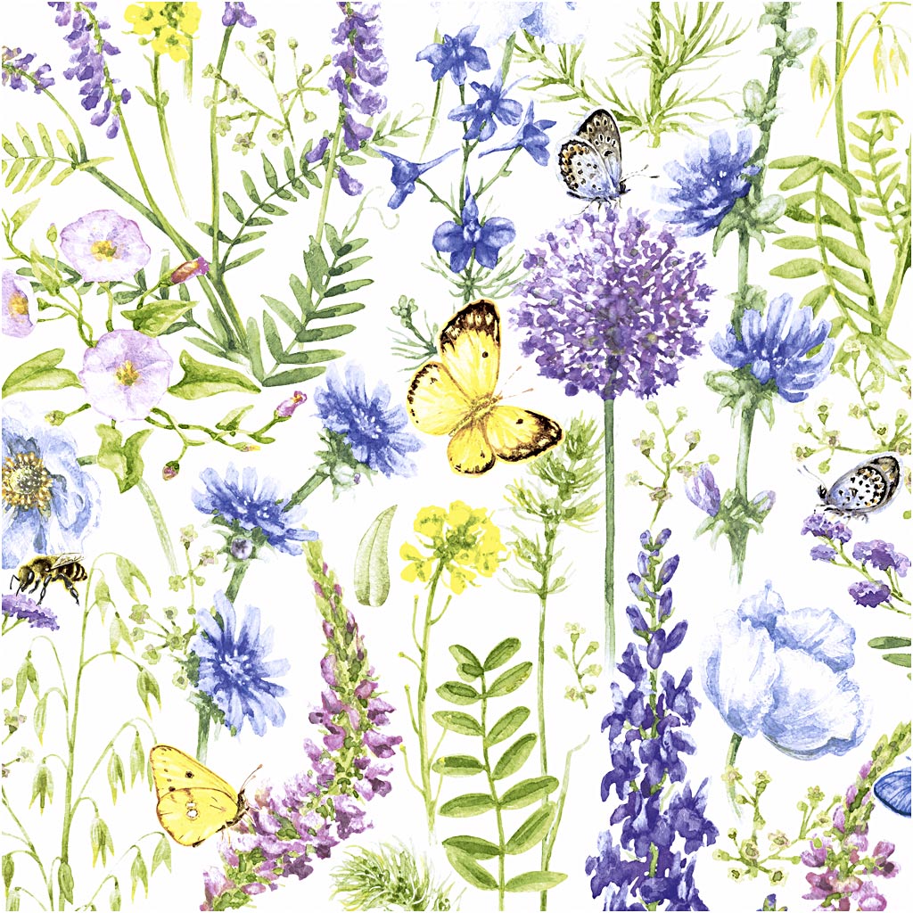 Servilletas Creativ Company, primavera, medidas 33x33 cm, 20 piezas, 1 caja