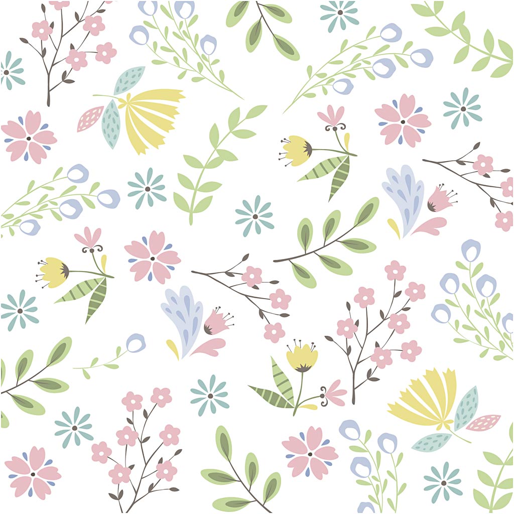 Tovaglioli Creative Company, a fiori piccoli, misura 33x33 cm, 20 pezzi 1 scatola
