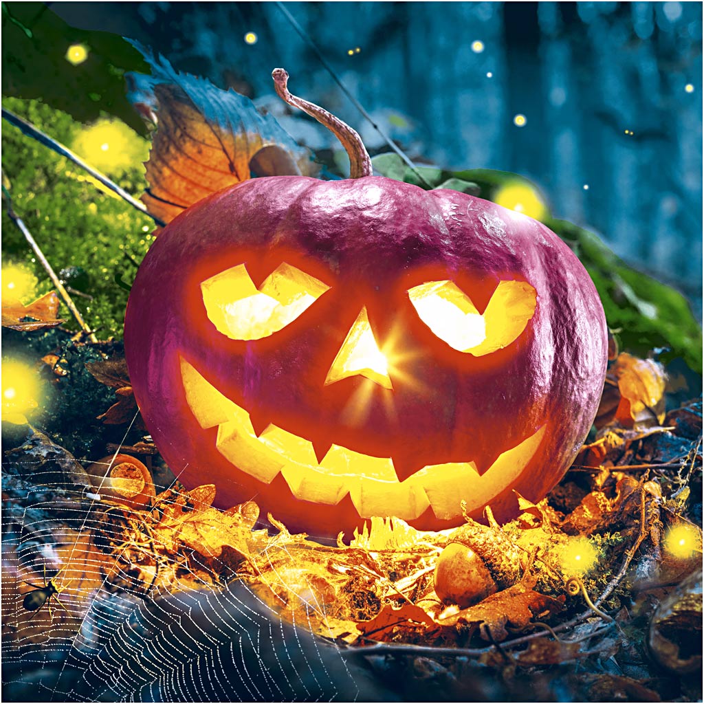 Servilletas Creativ Company, calabaza, medidas 33x33 cm, 20 unidades, 1 caja