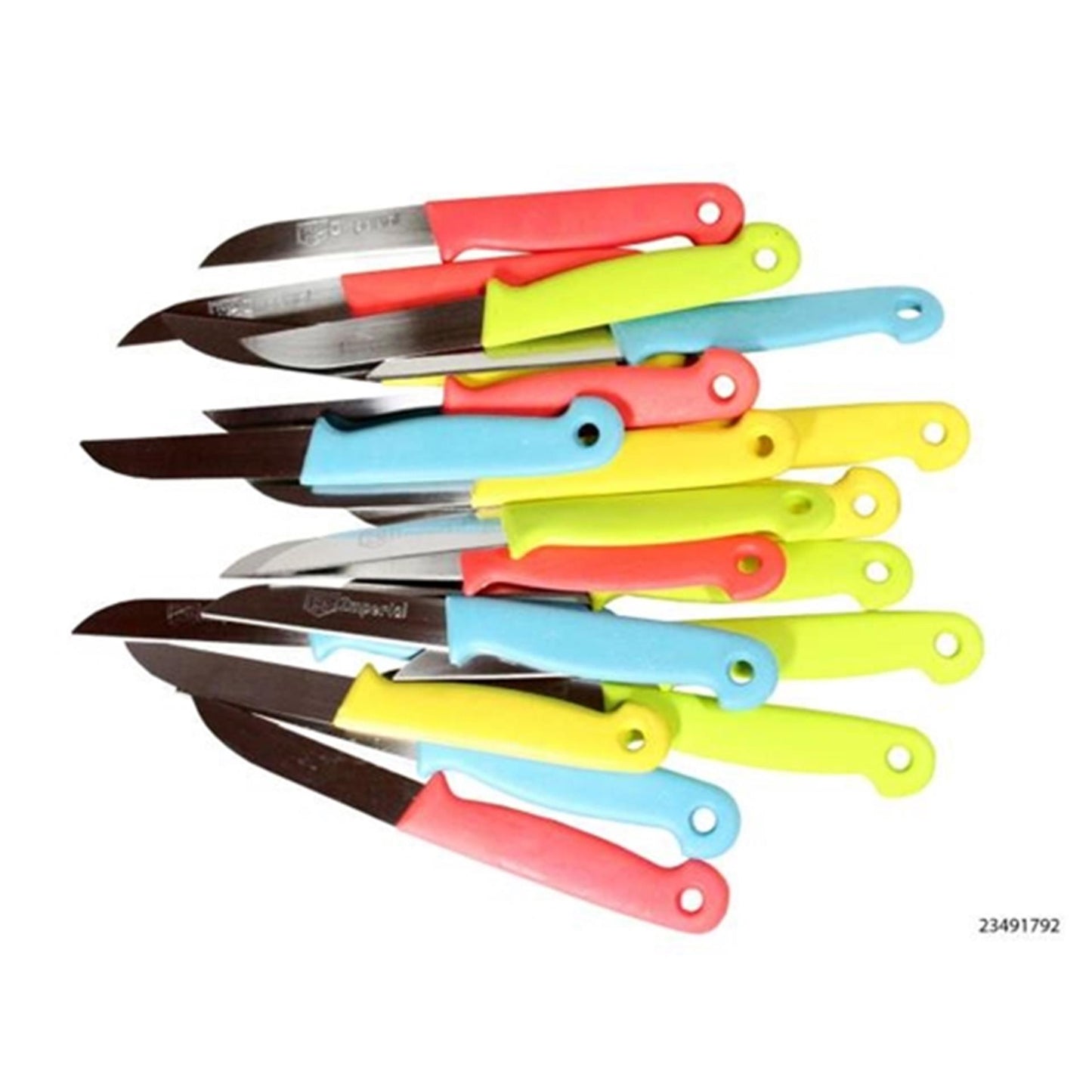Coltelli sbucciatori da cucina Imperial colorati 5 pezzi su cartoncino