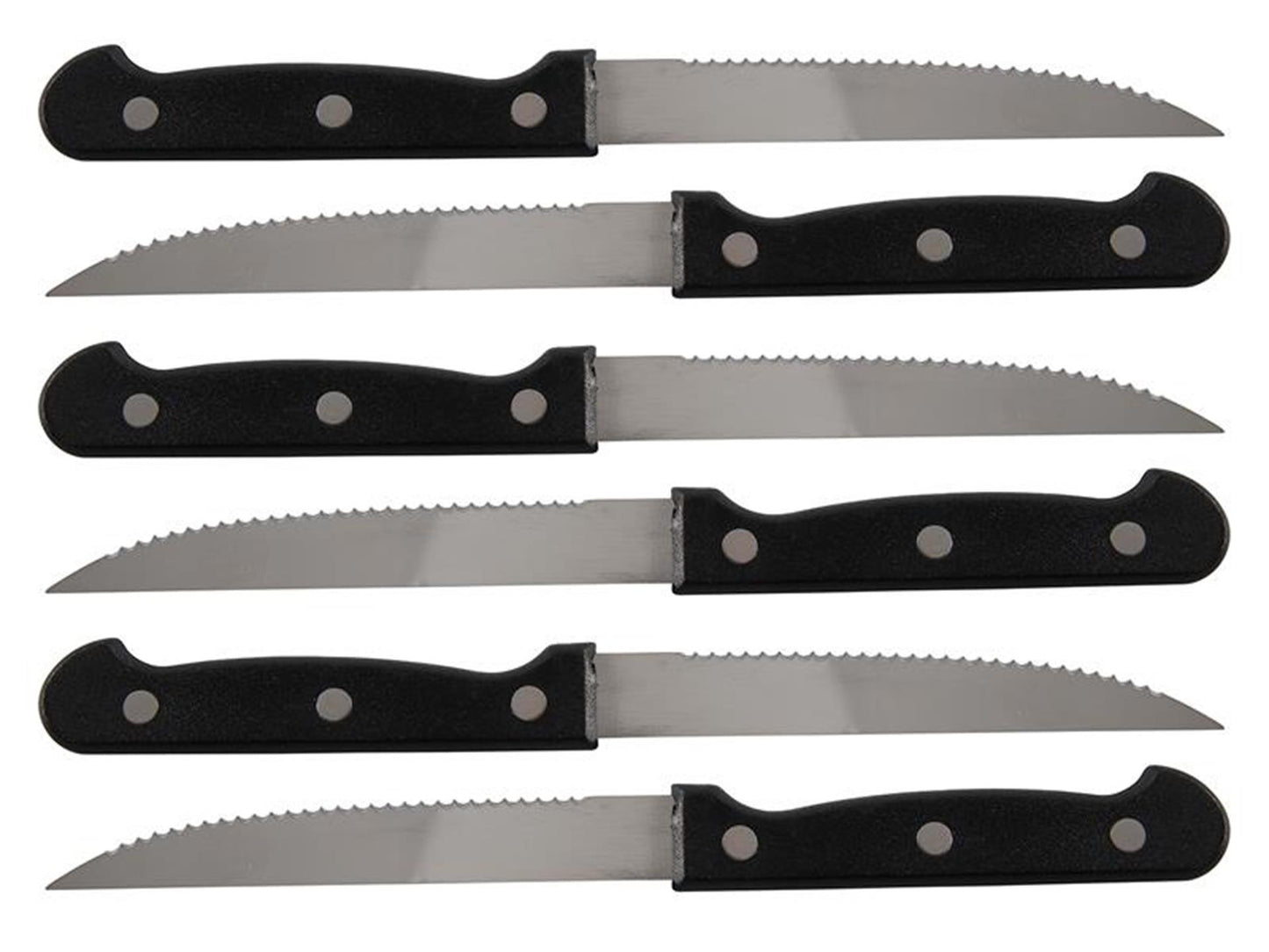 Set coltelli da bistecca utensili da cucina 6 pezzi 21,5 cm