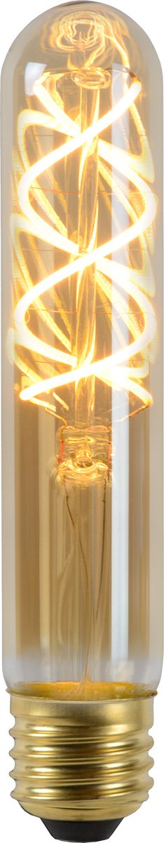 Lucide t32 - filament lamp - ø 3 cm - led dimbaar - e27 - 1x4,9w 2200k - amber
