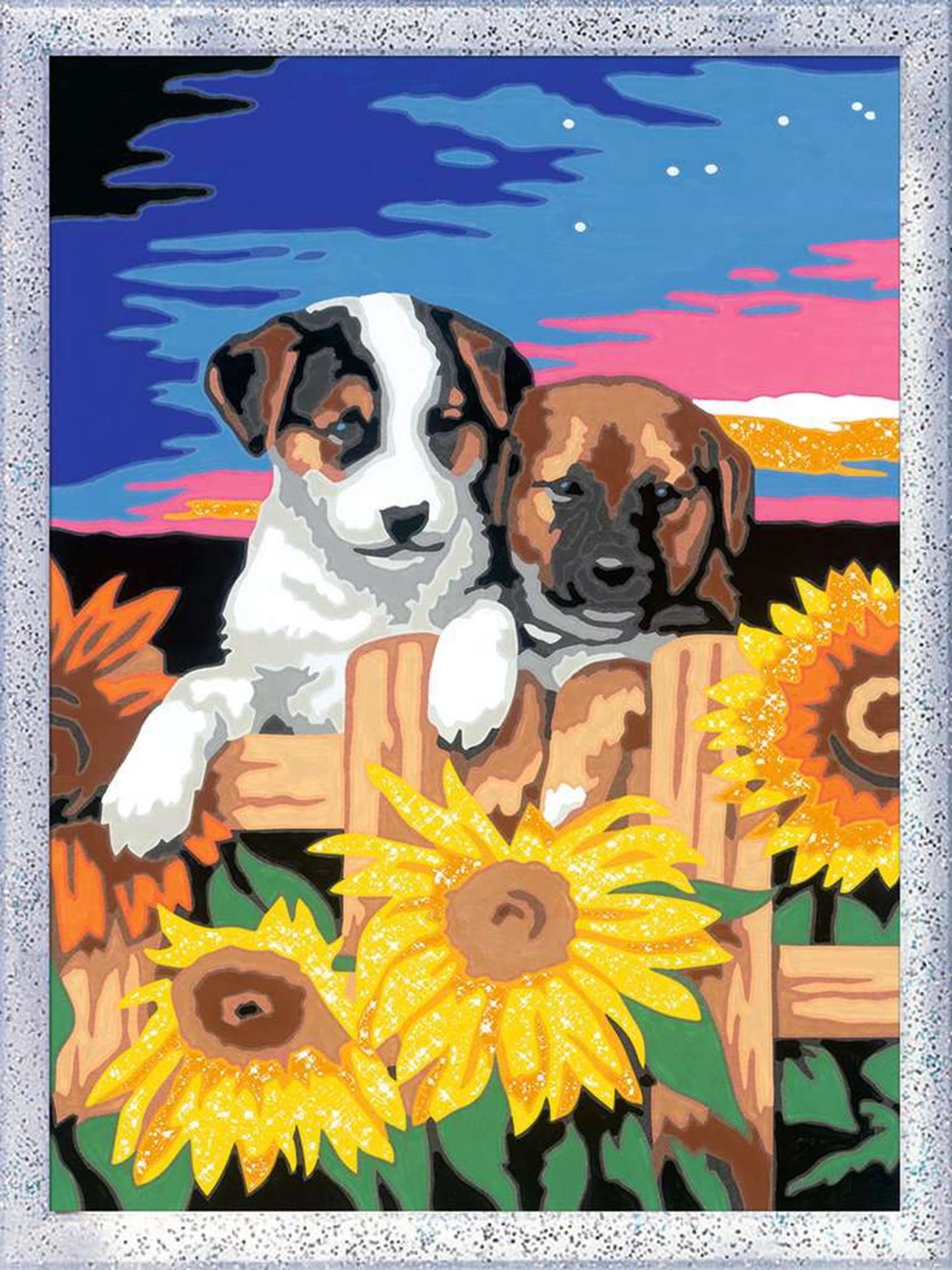 Ravensburger Creart Painting at Number Sunset Dogs