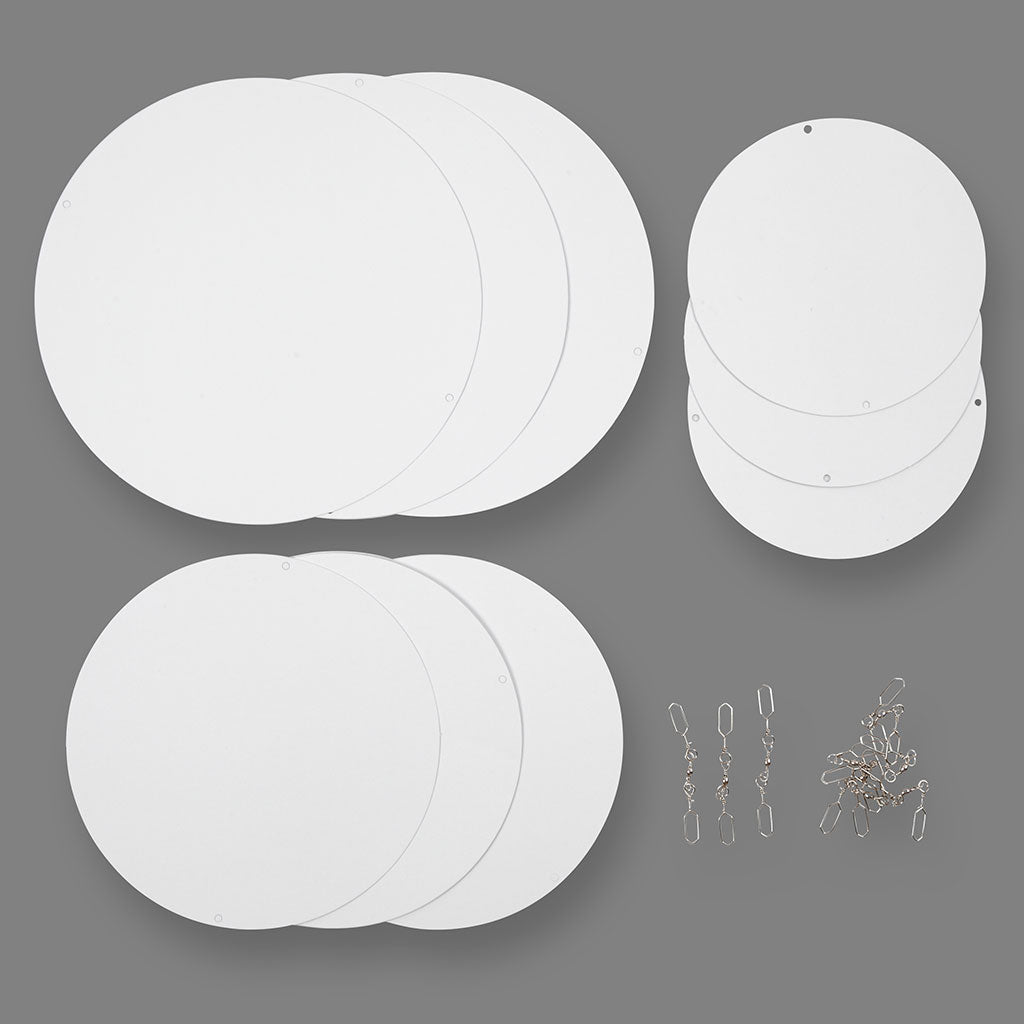 Creative Company Mobiles Blanco, D 12+15+18 cm, 300 Gr, 4 Set 1 Box