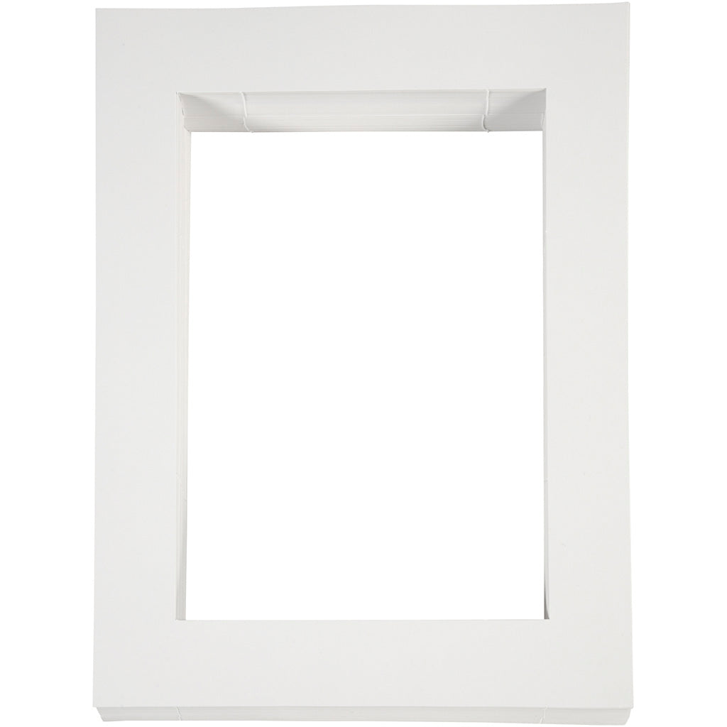 Marcos paspartú Creativ company, A4, tamaño 28,5x37 cm, 500 gr, blanco, 100 piezas 1 caja