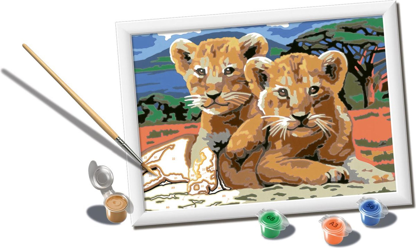 Ravensburger Creart Pintura por número Kleine Leeuwenwelpjes