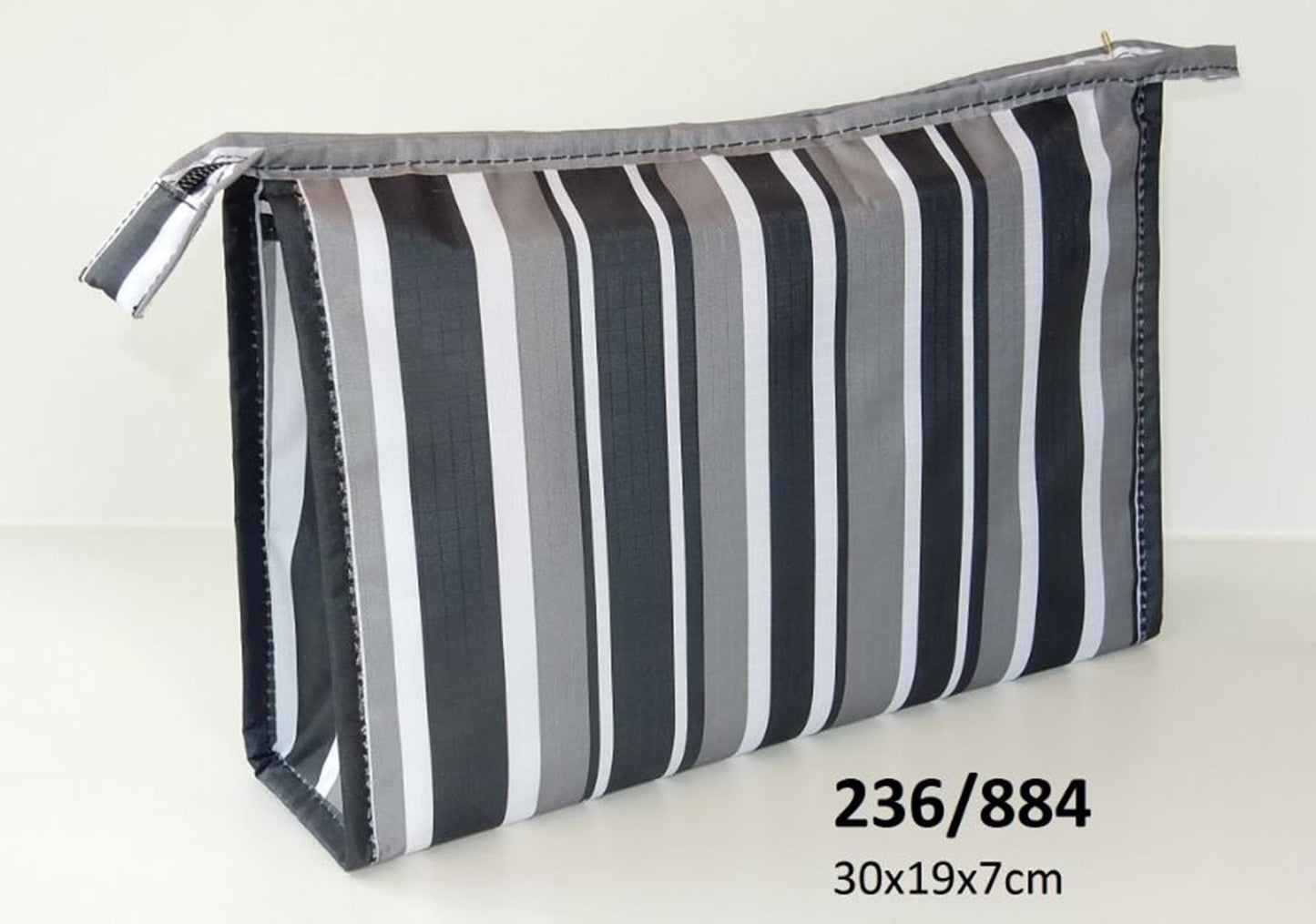 Beauty case a righe 30x19x7 cm