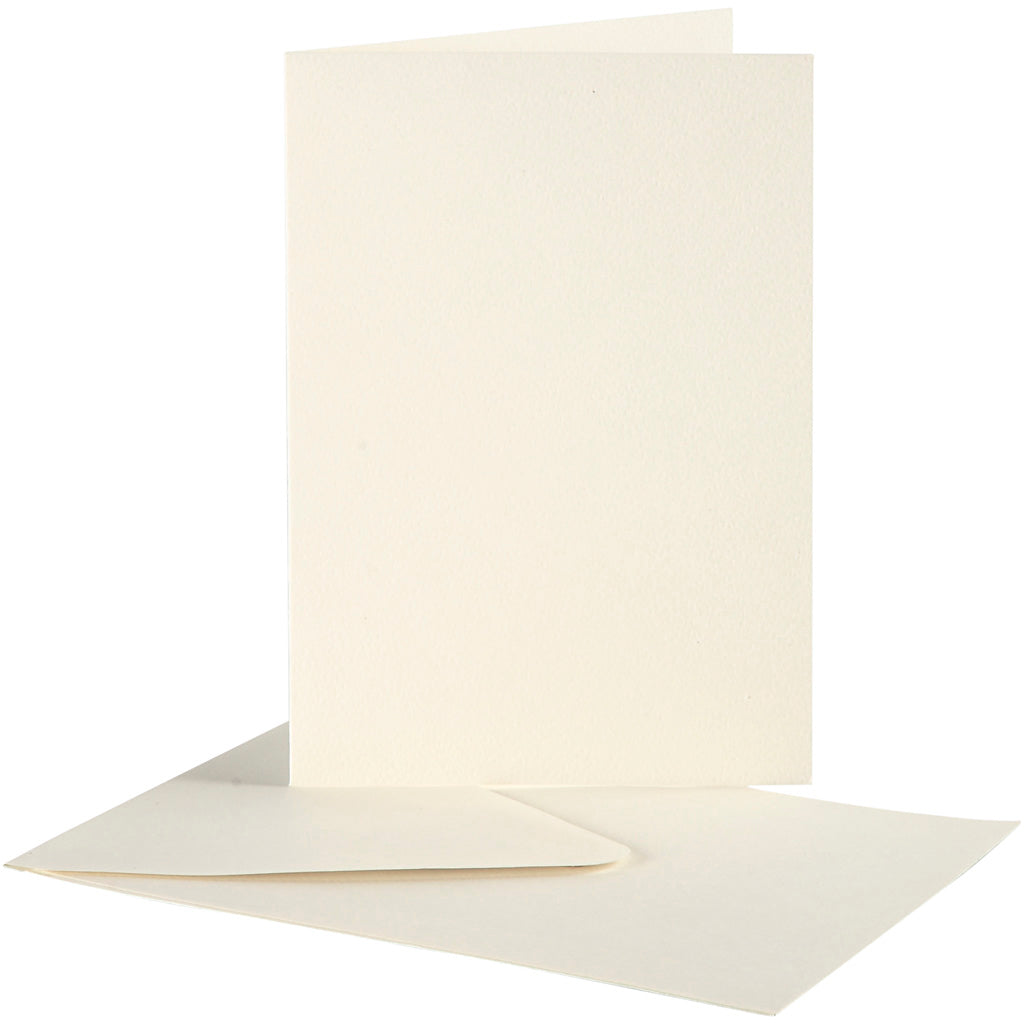 Buste per biglietti aziendali Creativ, formato biglietto 10,5x15 cm, formato busta 11,5x16,5 cm, bianco sporco, 10 set 1 scatola