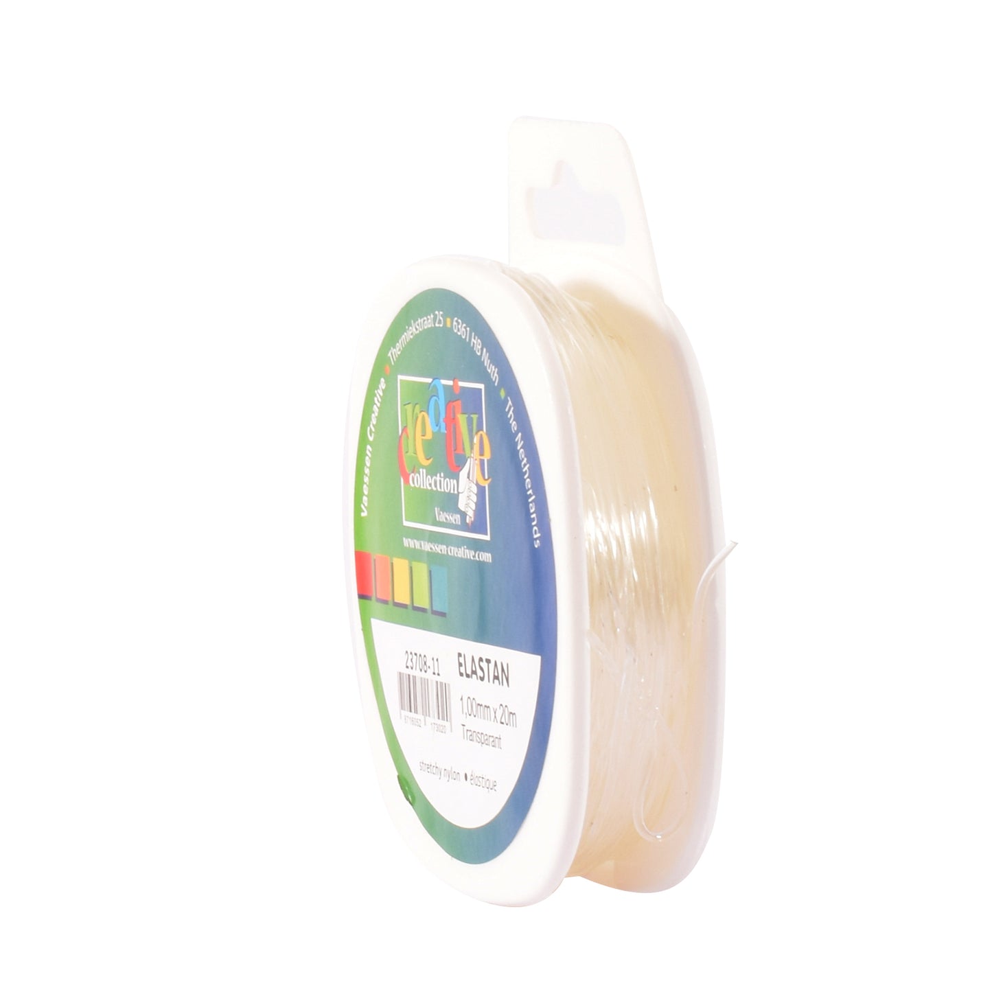 Vaessen creative • filato elastico 1mm 20m trasparente