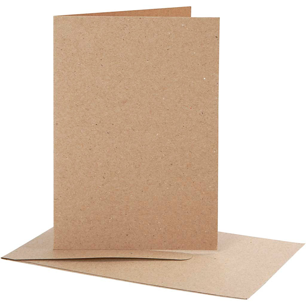 Biglietti e buste aziendali Creativ, formato biglietto 10,5x15 cm, formato busta 11,5x16,5 cm, naturale, 10 set 1 scatola