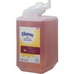Sapone mani Kleenex Luxury Joy plastica 1l rosso confezione 6 pezzi
