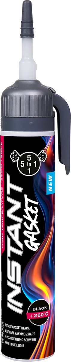 Guarnizione liquida 5 in 1 nera 200 ml - per uso automobilistico - previene le perdite
