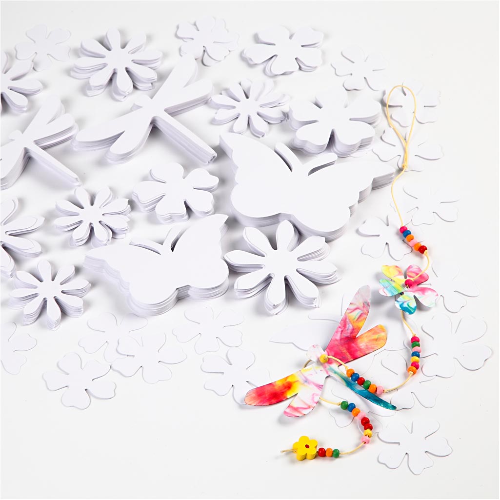 Forme fustellate dell'azienda Creativ, misura 4,5-12 cm, 240 g, bianco, 362 pezzi 1 scatola