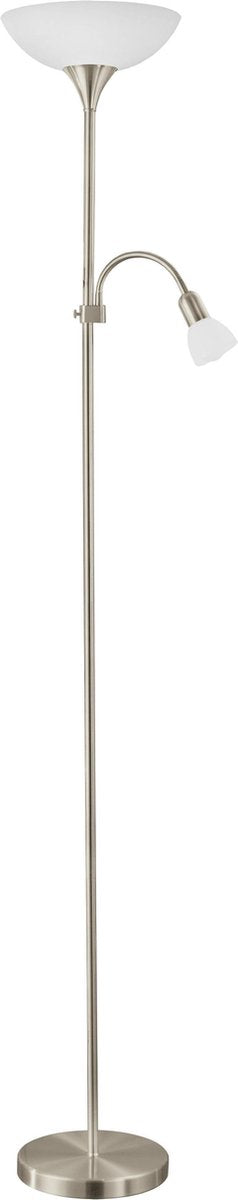 Lampada da terra Eglo up 2 - e27 e14 - 176,5 cm - acciaio inox bianco