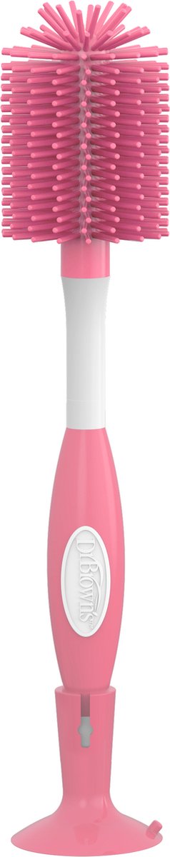 Cepillo para biberones Dr. Brown's - rosa - silicona