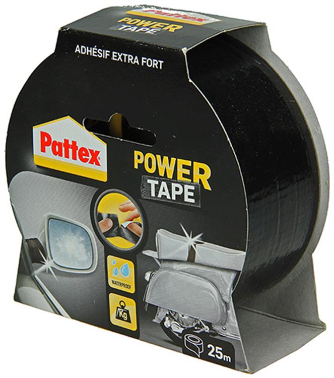 Pattex 1001841 - power tape 25m nero bl | 6 pezzi