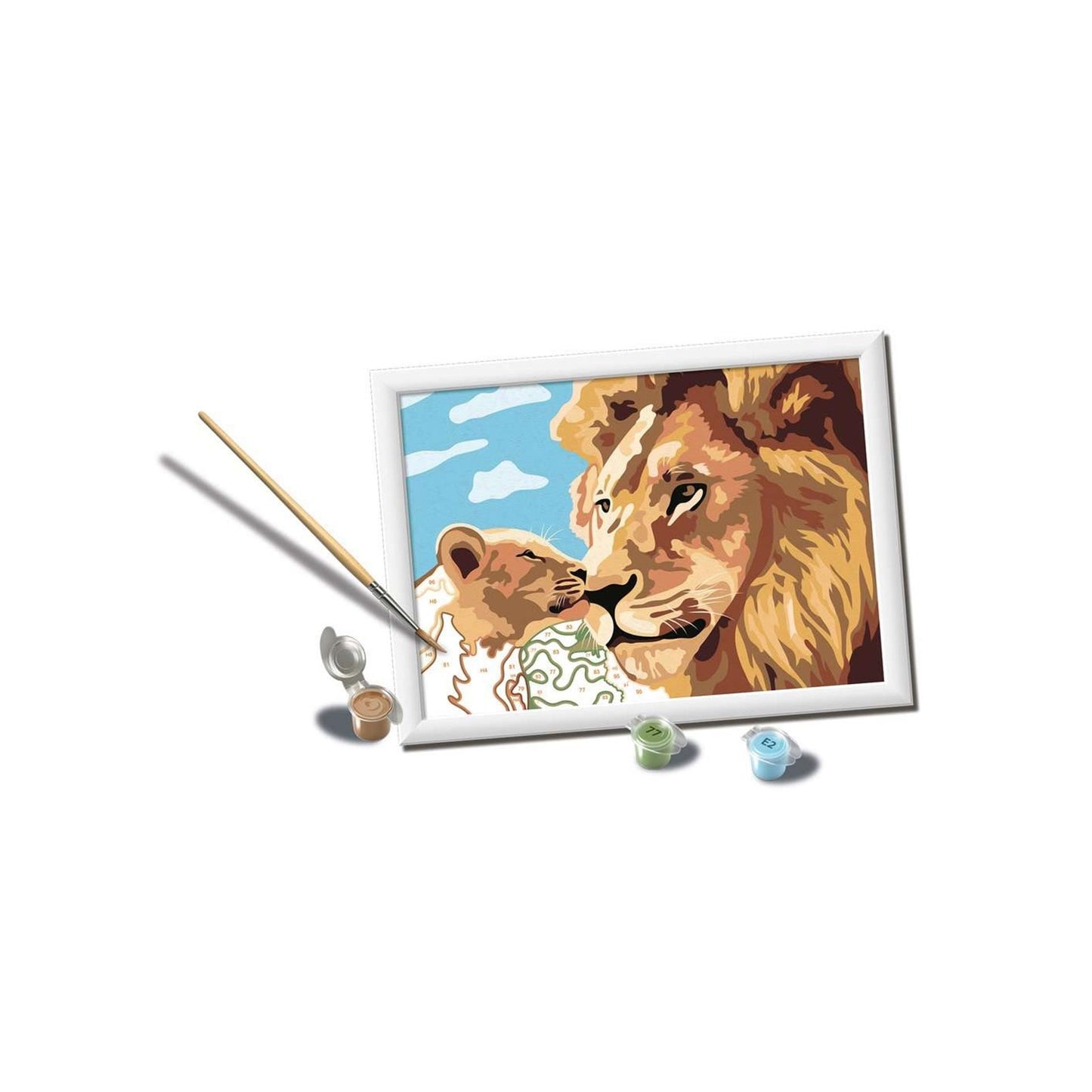 Ravensburger Creart Painting en número - Leeuw y Welp