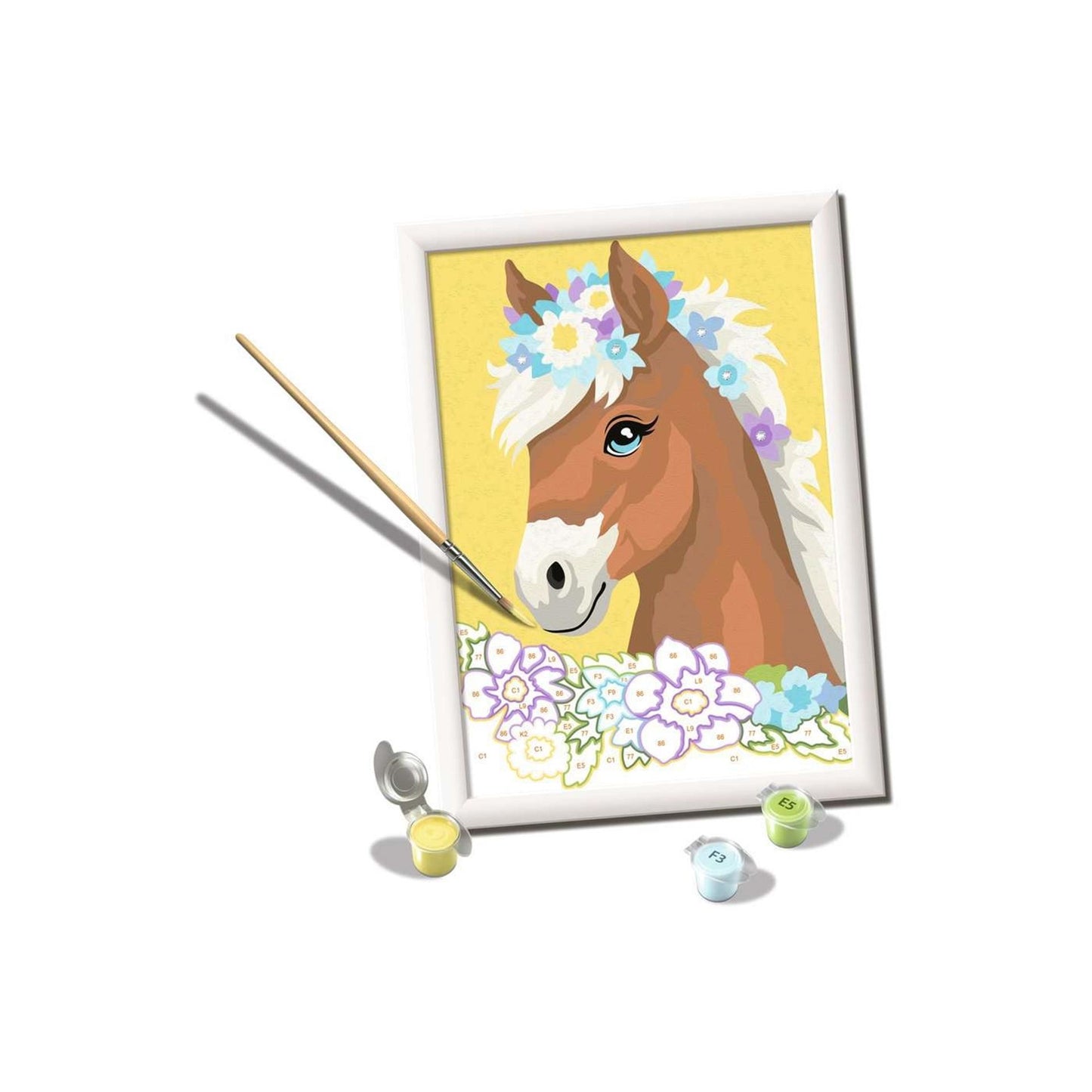 Ravensburger Pintura de Ciente por número - Caballo con flores