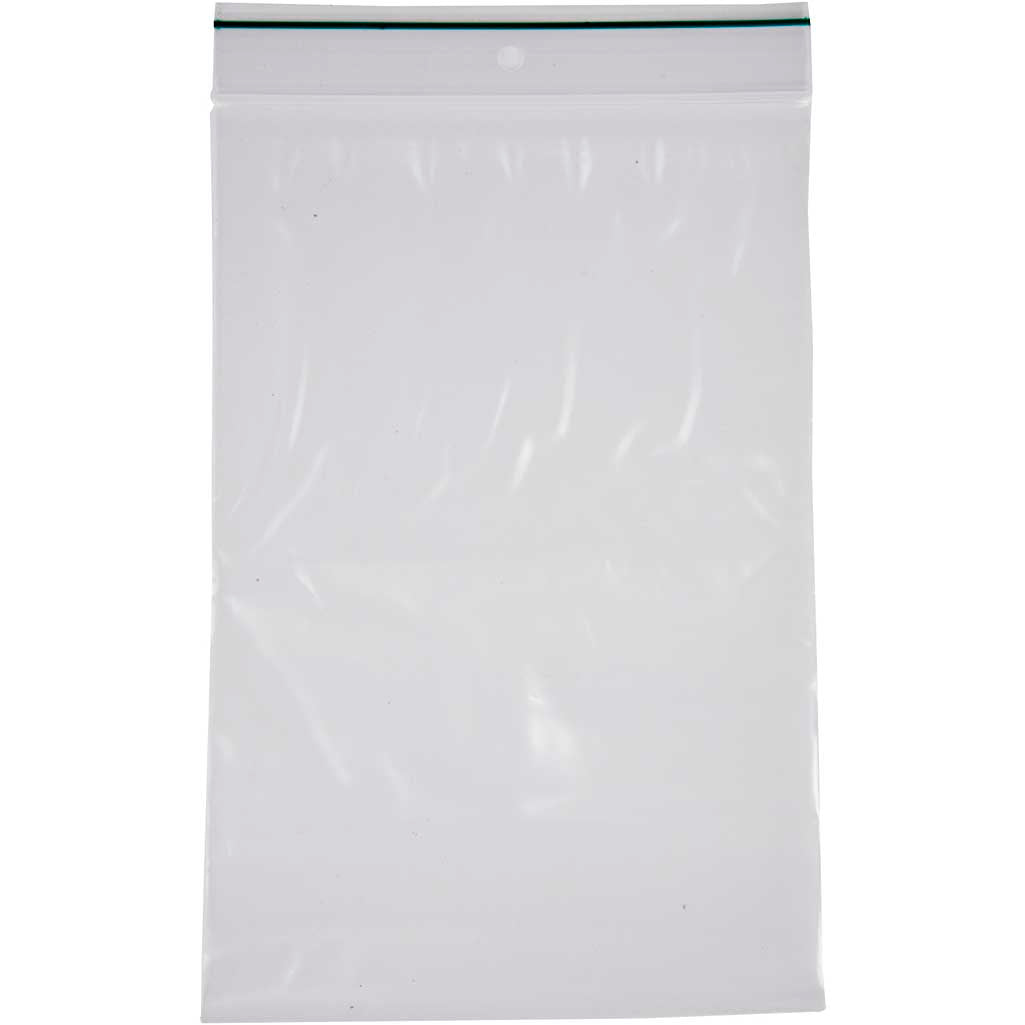 Buste con chiusura zip, misura 12x18 cm, spessore 0,05 mm, 100 pezzi 1 scatola