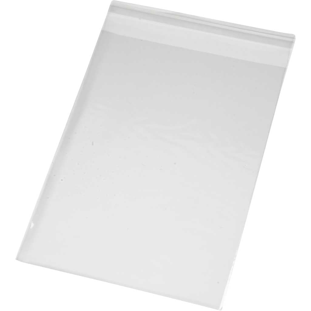 Buste in cellophane dell'azienda Creativ, h: 17,3 cm, l: 12,3 cm, spessore 25 my, 20 pezzi 1 scatola