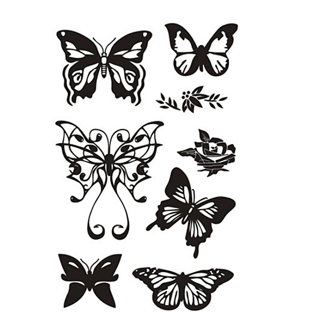 Sellos de silicona Creativ Company, mariposas, hoja 11x15,5 cm, 1 hoja