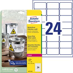 Etichette ultra resistenti avery l4773-20 63,5x33,9mm 20 fogli